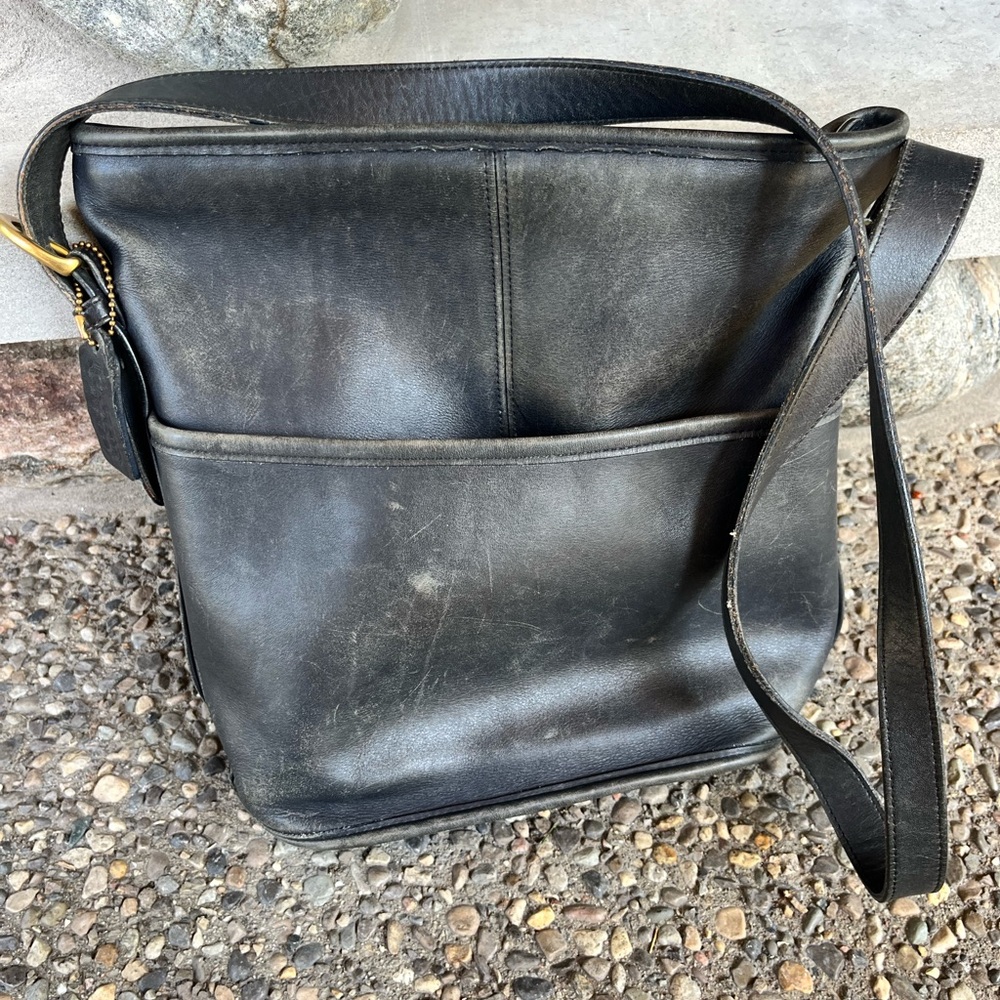 Coach Vintage Navy Bucket Bag